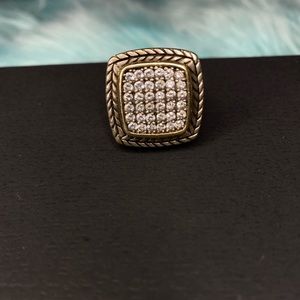 silver square ring